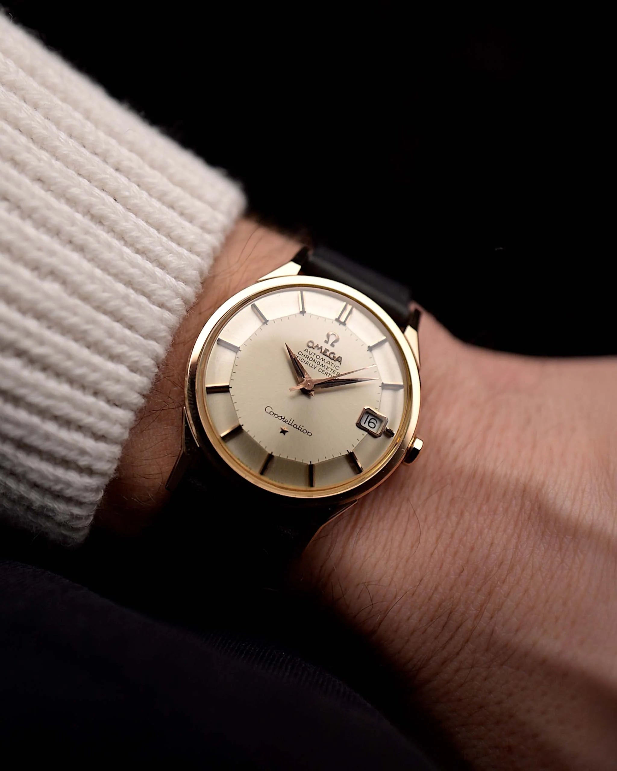 Omega Constellation 168005 Pie Pan 18k Rose 1966