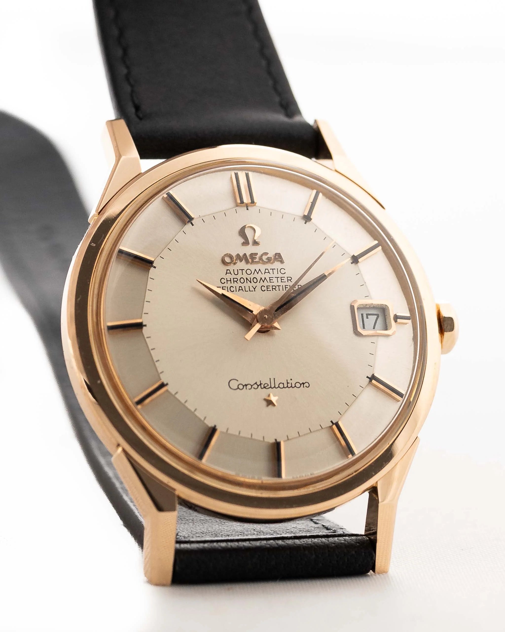 Omega Constellation 168005 Pie Pan 18k Rose 1966