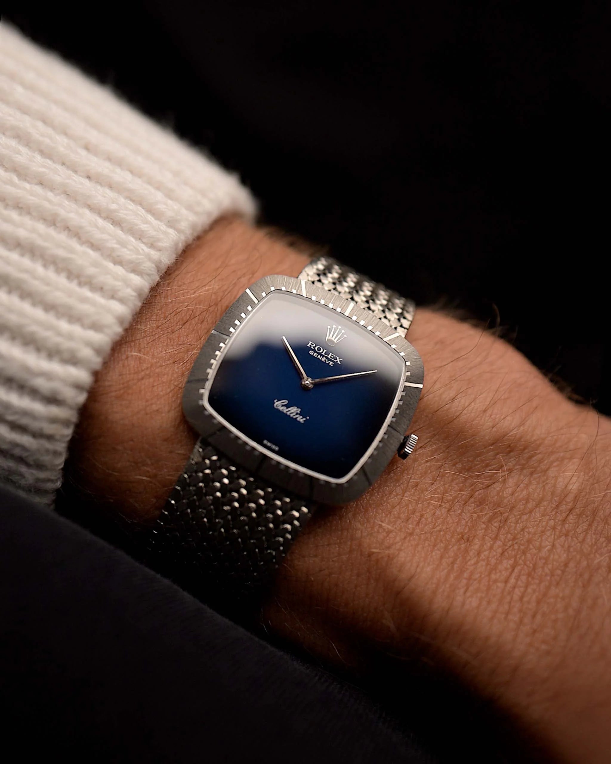 Rolex Cellini 4029 Blue Ombre 18k 1970s